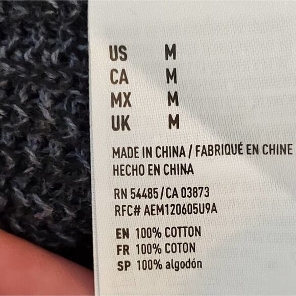 American eagle‎ grey open weave pockets Cardigan size medium - Picture 7 of 7